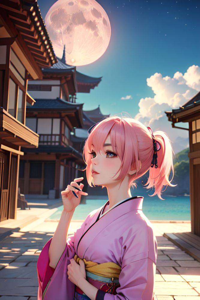 Anime Skinny Small Tits 30s Age Pouting Lips Face Pink Hair Pixie Hair Style Light Skin 3d Moon Side View T Pose Kimono 3686452895398997752 - AI Hentai - #main