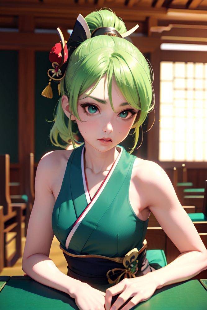 Anime Skinny Small Tits 50s Age Pouting Lips Face Green Hair Ponytail Hair Style Light Skin 3d Church Close Up View Cumshot Geisha 3687210527636184538 - AI Hentai - #main