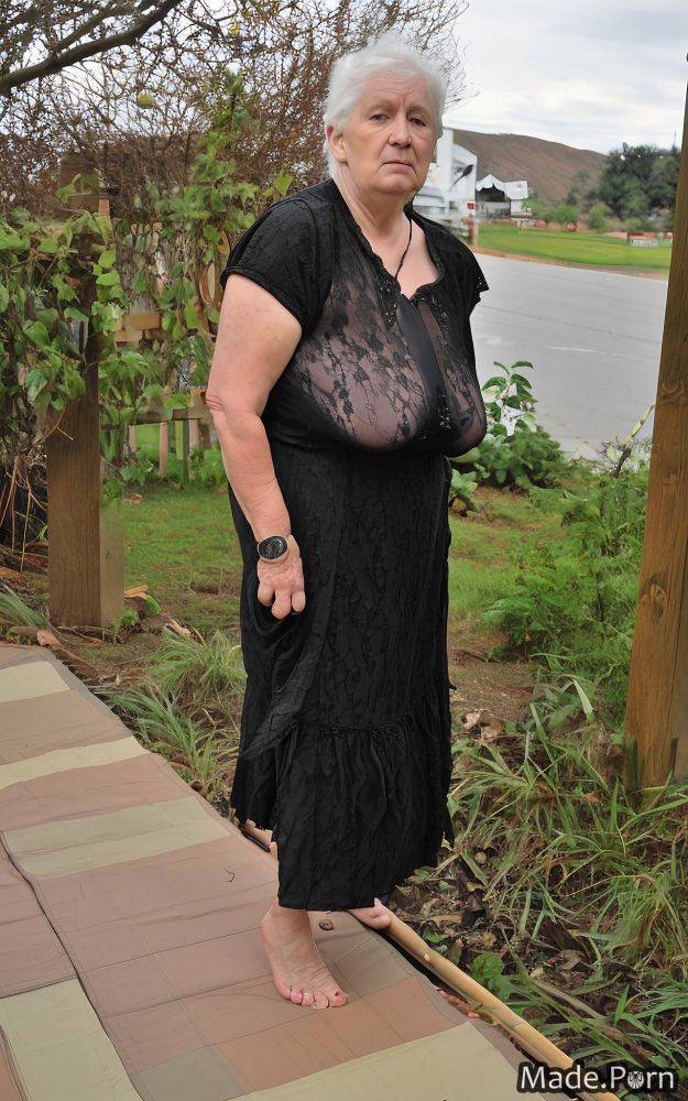 Woman fairer skin pouting lips hairy tall white hair bbw AI porn - #main