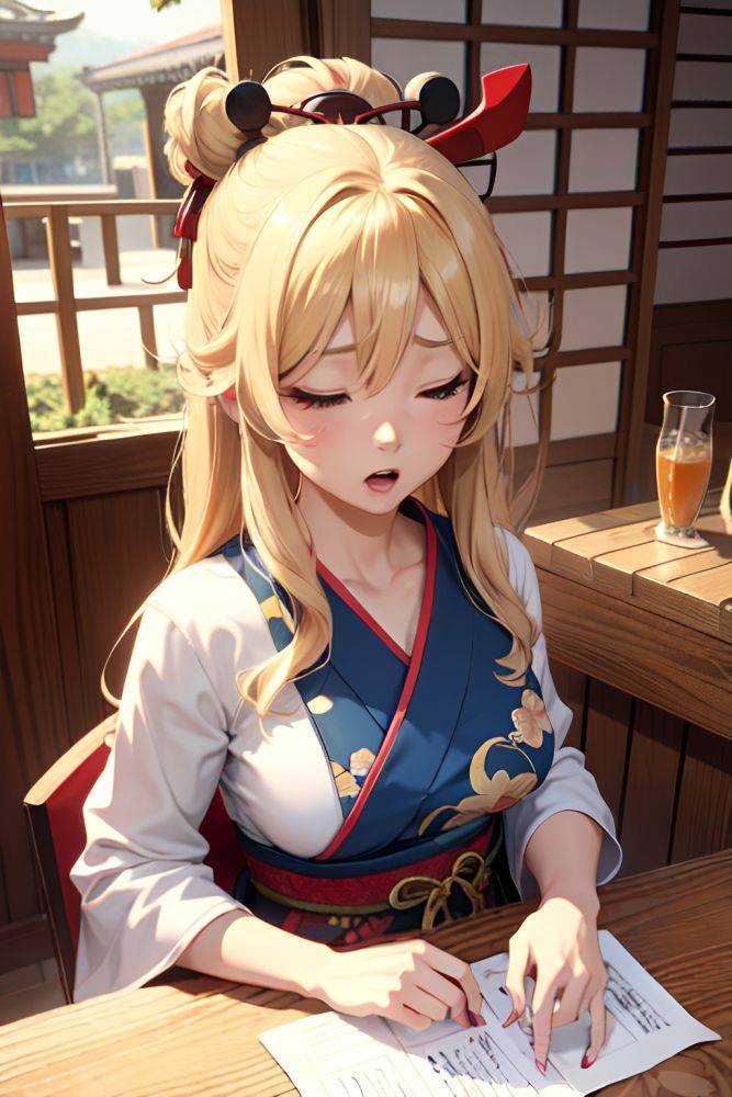 Anime Busty Small Tits 80s Age Shocked Face Blonde Messy Hair Style Light Skin 3d Bar Front View Sleeping Geisha 3687326489945923037 - AI Hentai - #main