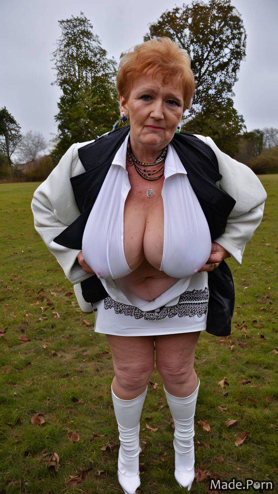 Nipples bimbo gigantic boobs white short hair fully clothed micro skirt AI porn - #main