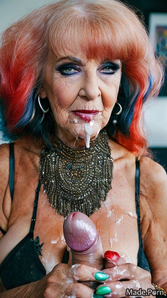 Wild afro caucasian handjob woman slutty facial looking at viewer AI porn - #main