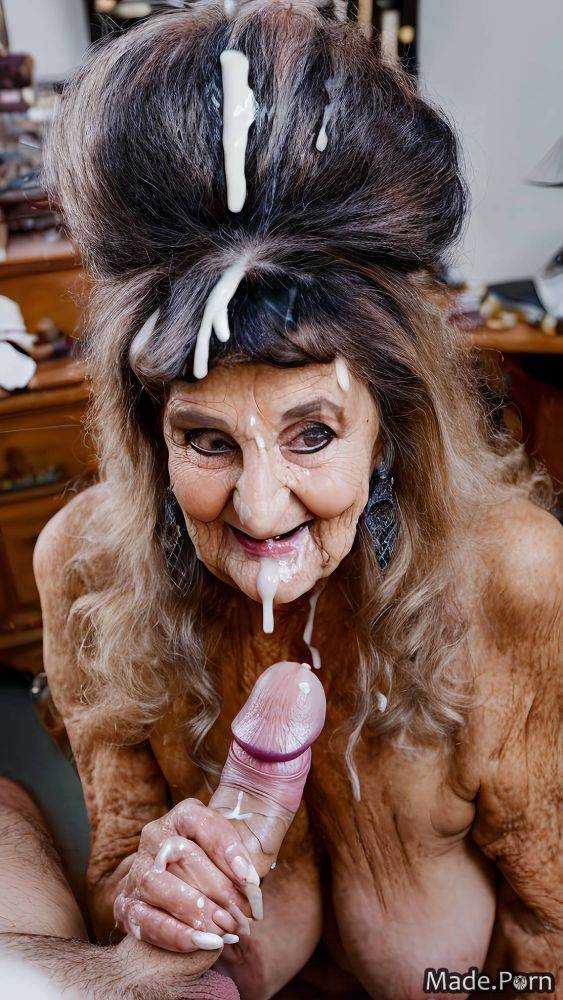 Handjob 90 woman goth caucasian wild afro made AI porn - #main