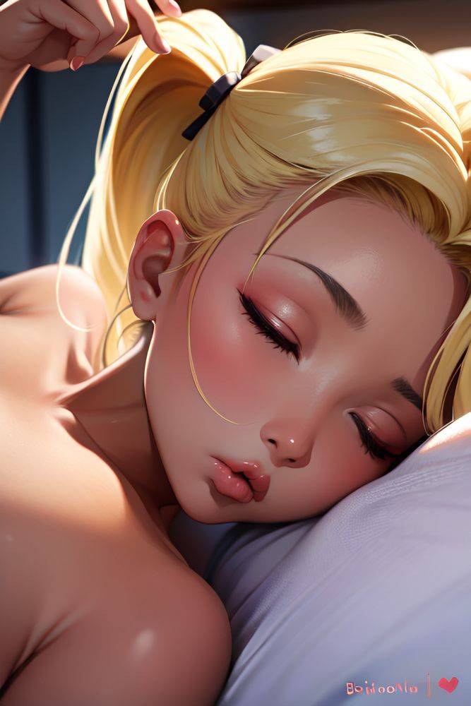 Anime Busty Small Tits 50s Age Pouting Lips Face Blonde Slicked Hair Style Dark Skin Skin Detail (beta) Party Close Up View Sleeping Schoolgirl 3683449424117713128 - AI Hentai - #main
