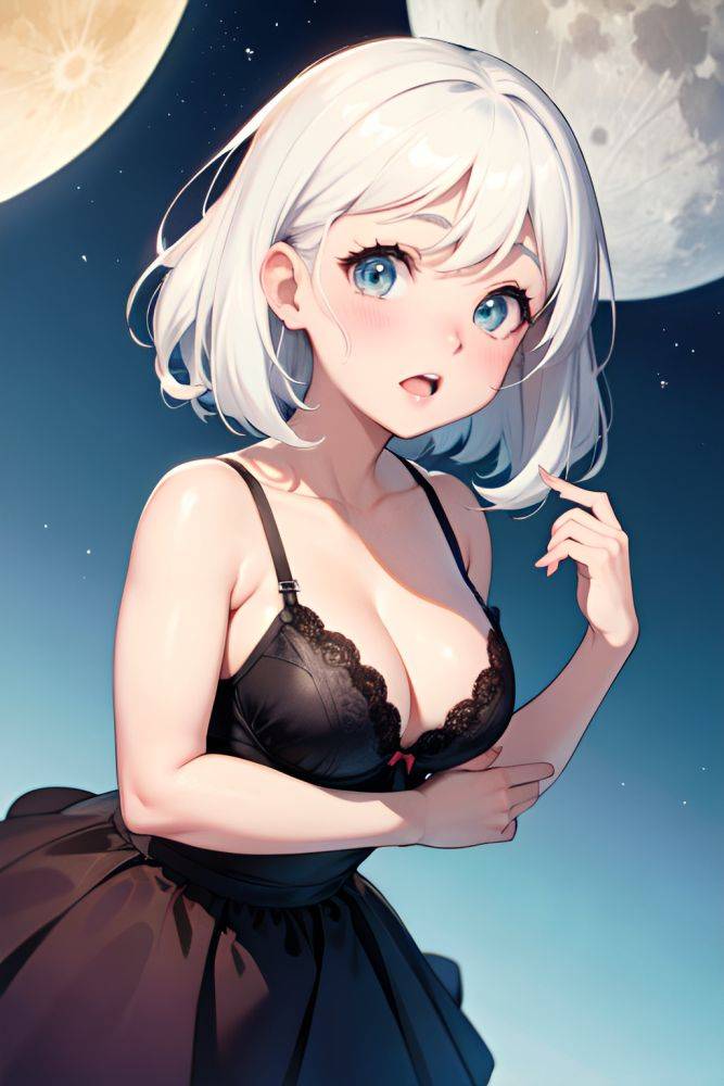 Anime Chubby Small Tits 50s Age Shocked Face White Hair Slicked Hair Style Light Skin Illustration Moon Close Up View T Pose Bra 3689634179788438081 - AI Hentai - #main
