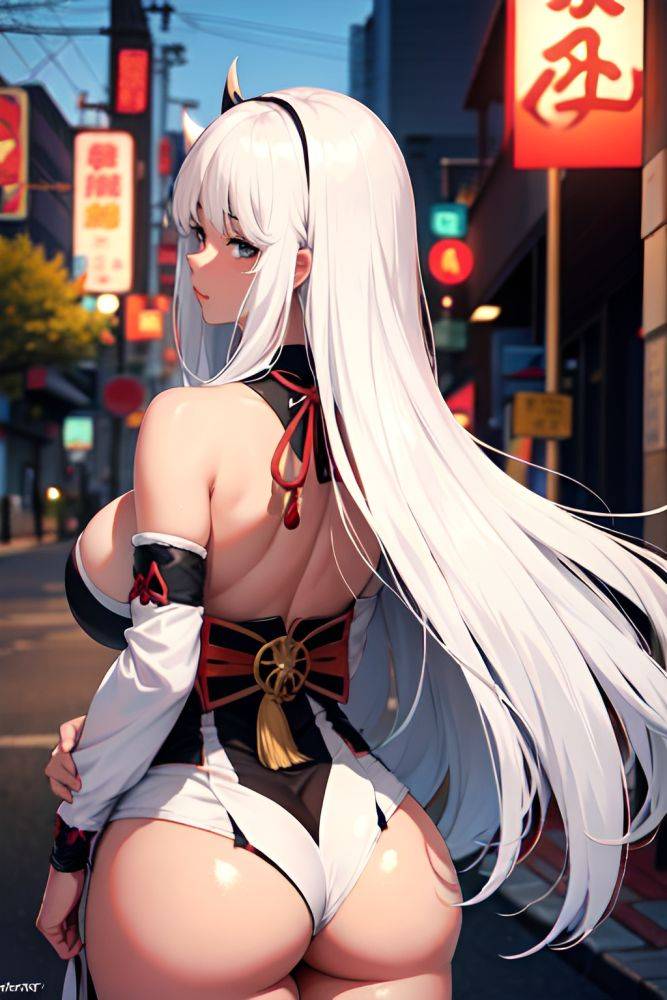 Anime Busty Huge Boobs 80s Age Shocked Face White Hair Straight Hair Style Dark Skin Soft Anime Strip Club Back View On Back Geisha 3691014152160649108 - AI Hentai - #main