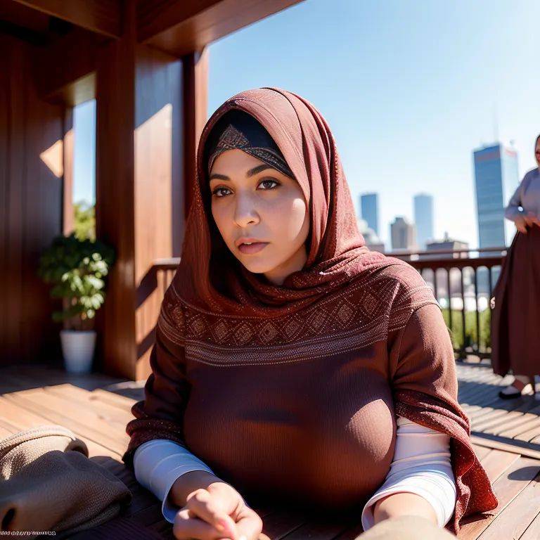 , Arabs,(2women:2),thirties,(RAW photo, best quality, masterpiece:1.1), (realistic, photo-realistic:1.2), ultra-detailed, ultra high res, physically-based rendering,(adult:1.5) - #main