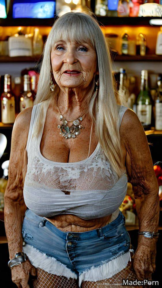Saggy tits caucasian tank top made 90 emo blonde AI porn - #main