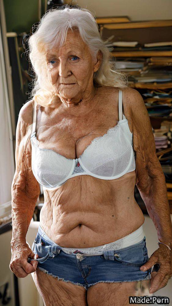 Full shot bangs hair blonde slutty caucasian saggy tits 90 AI porn - #main