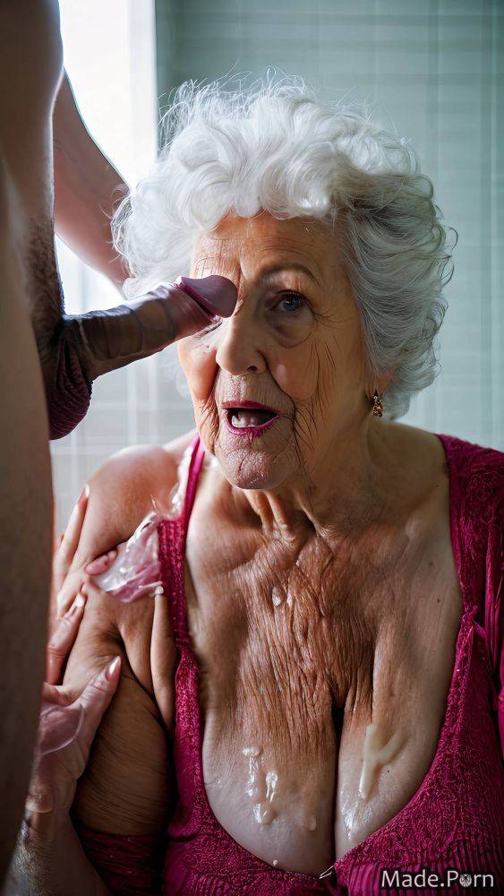 Caucasian bathroom 90 bukkake woman facial handjob AI porn - #main