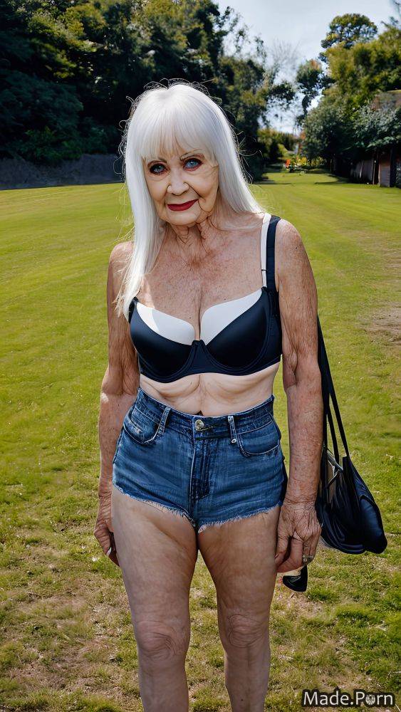 Long hair bangs hair tank top made caucasian strappy heels 90 AI porn - #main