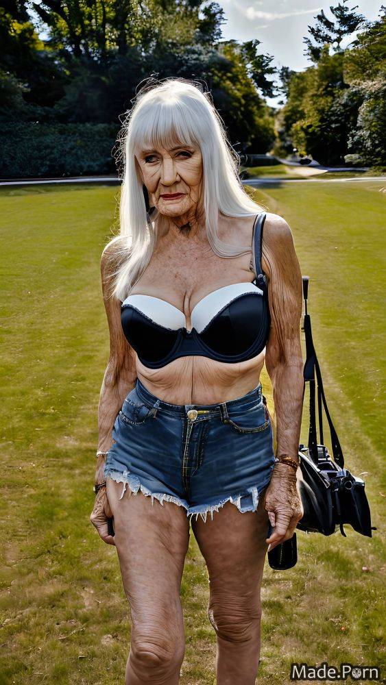 Made strappy heels bangs hair caucasian slutty long hair tank top AI porn - #main
