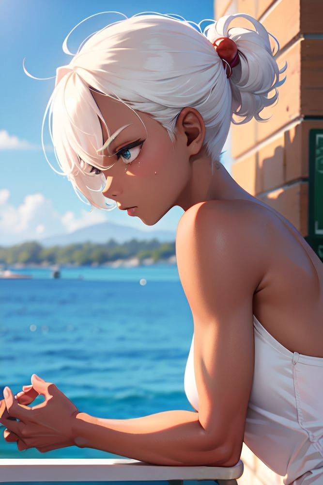 Anime Muscular Small Tits 80s Age Sad Face White Hair Pixie Hair Style Dark Skin Skin Detail (beta) Grocery Side View Massage Nude 3691342715014219070 - AI Hentai - #main