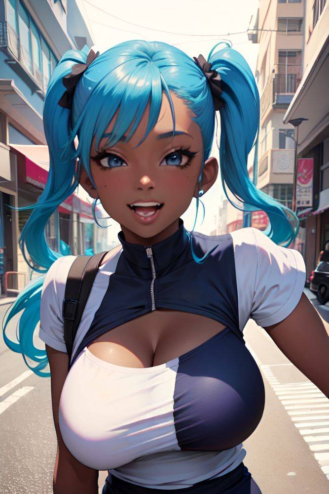 Anime Skinny Huge Boobs 80s Age Laughing Face Blue Hair Pigtails Hair Style Dark Skin Charcoal Street Front View Cumshot Nurse 3691559181367673039 - AI Hentai - #main