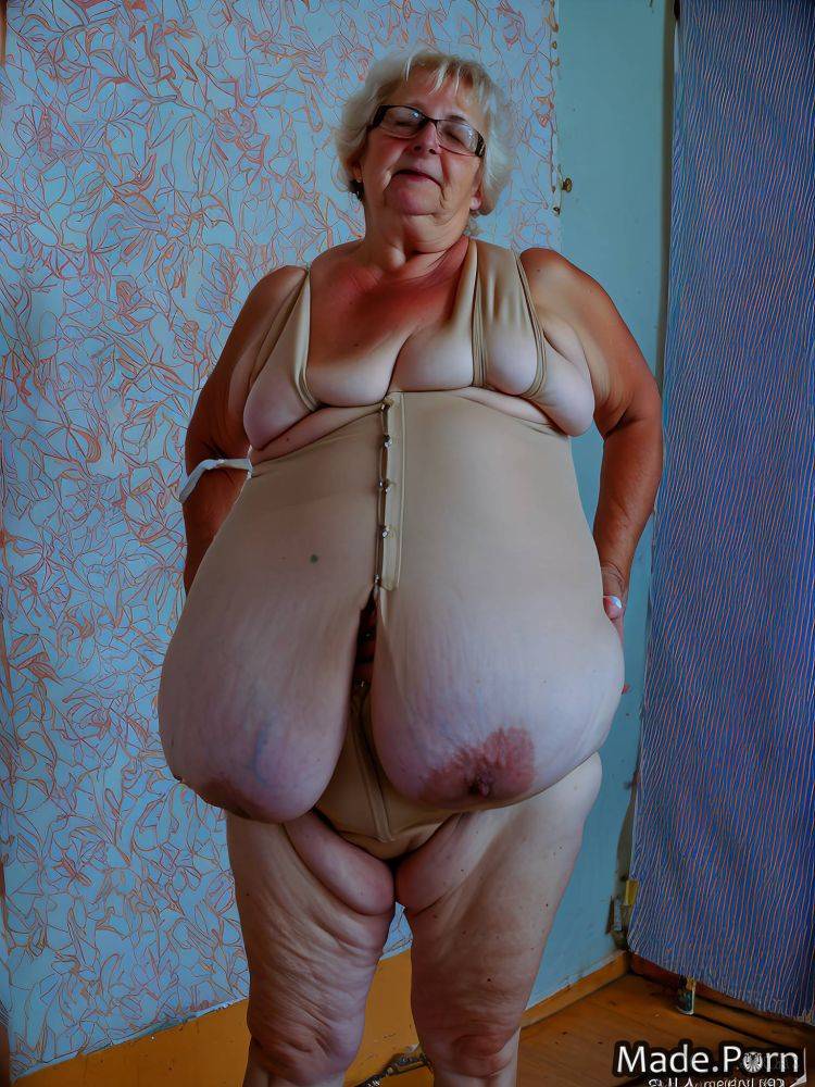 Saggy tits full shot ssbbw white hair big hips 90 long hair AI porn - #main