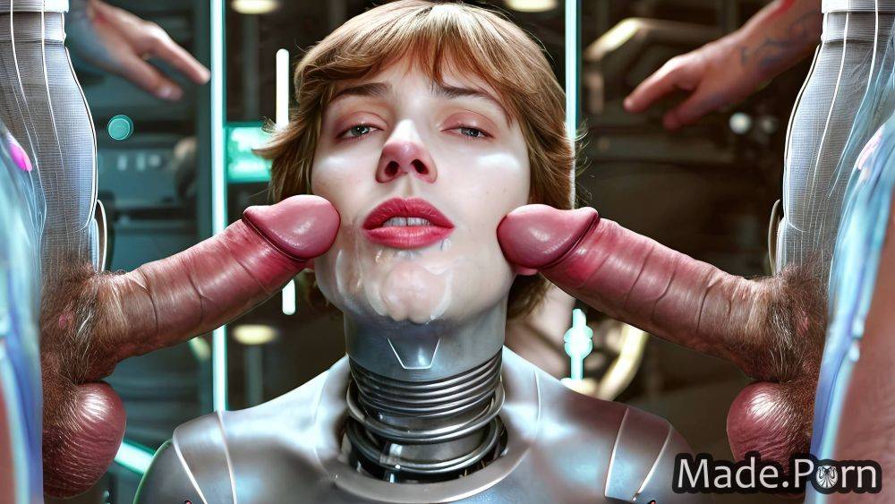 Veiny dick blowjob cyborg 20 big cock robot big balls AI porn - #main