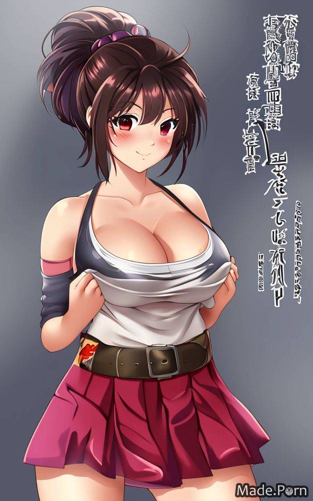 Busty woman saggy tits bimbo tank top 20 anime AI porn - #main