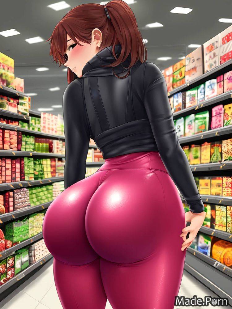 Latex anime short grocery store 20 thick big ass AI porn - #main