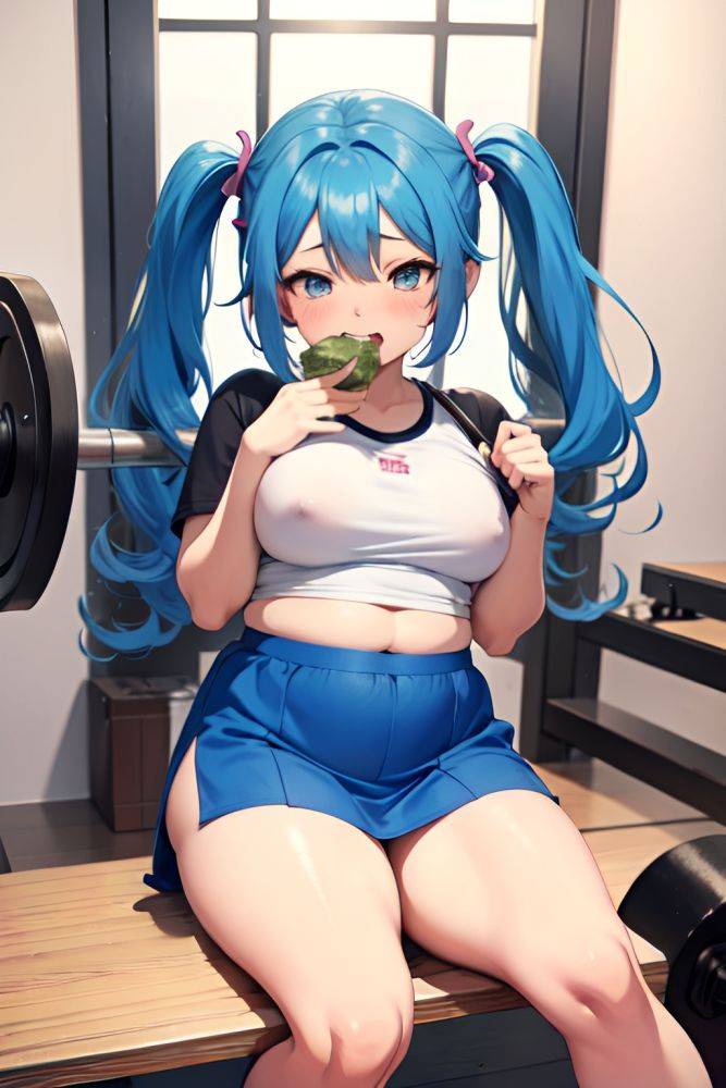 Anime Chubby Small Tits 18 Age Orgasm Face Blue Hair Pigtails Hair Style Light Skin Skin Detail (beta) Gym Front View Eating Mini Skirt 3691829766903833469 - AI Hentai - #main