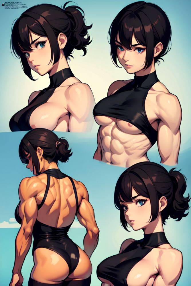 Anime Muscular Small Tits 70s Age Seductive Face Black Hair Pixie Hair Style Dark Skin Illustration Hospital Back View Massage Stockings 3691883883492251901 - AI Hentai - #main