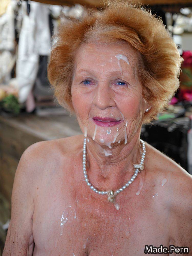 Ginger close up woman facial skinny bukkake messy hair AI porn - #main