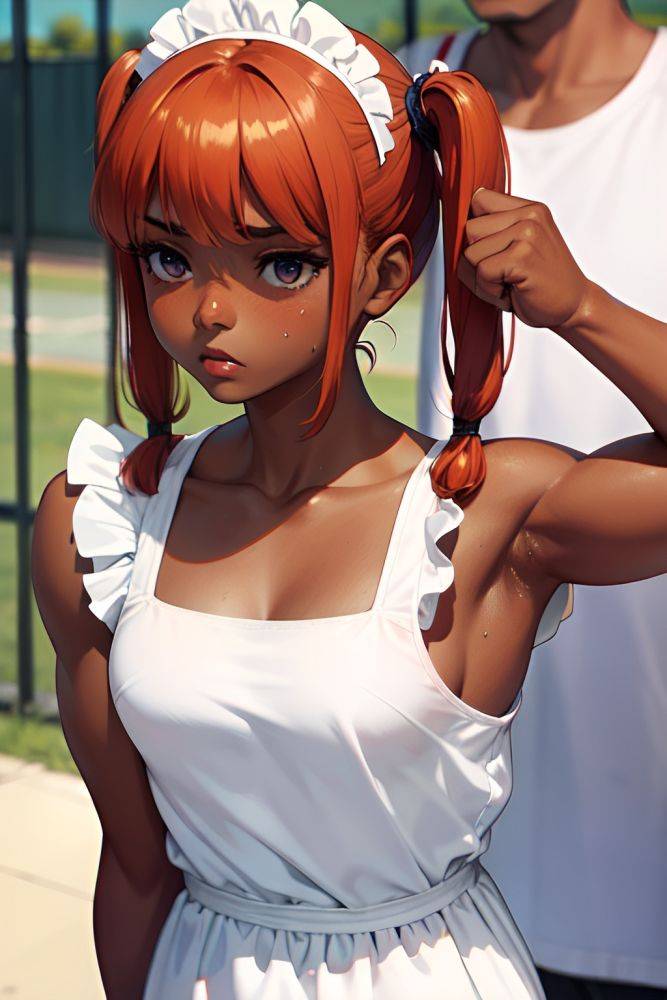 Anime Muscular Small Tits 60s Age Sad Face Ginger Pigtails Hair Style Dark Skin Film Photo Prison Front View Massage Maid 3692293623547323908 - AI Hentai - #main