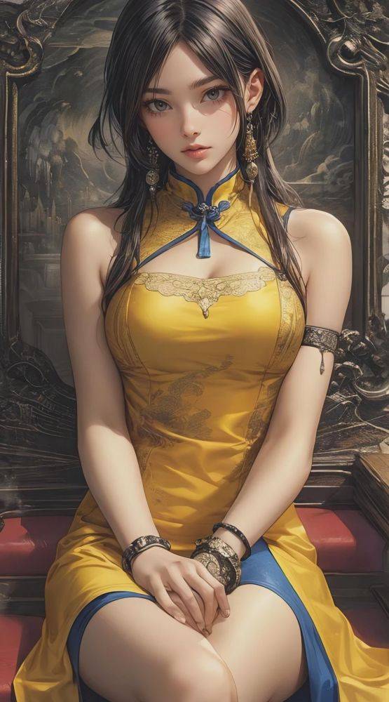 yellow cheongsam - #main