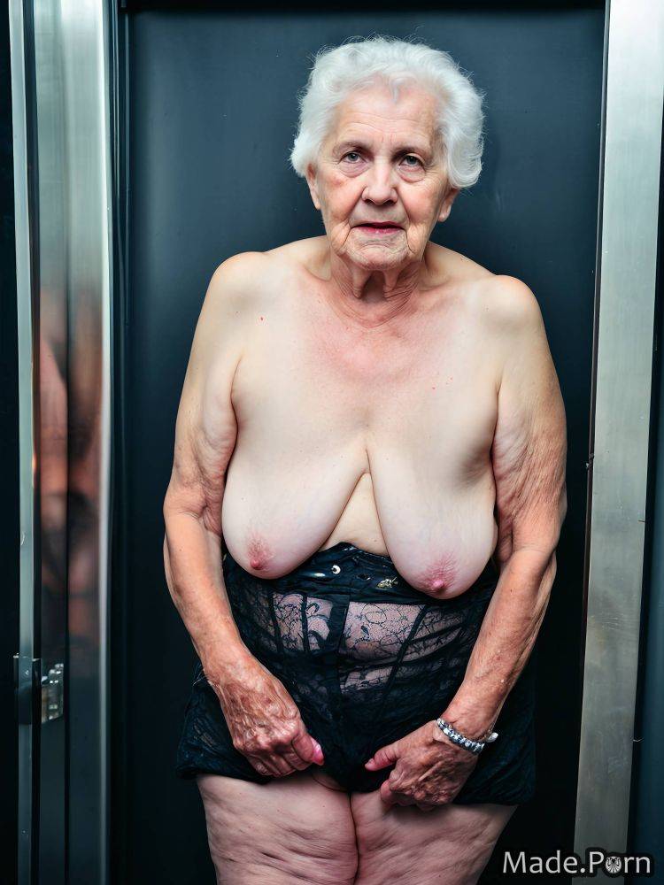 Topless victorian elevator ashamed hairy thick thighs white hair AI porn - #main