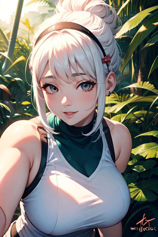 Anime Chubby Small Tits 40s Age Happy Face White Hair Hair Bun Hair Style Light Skin Cyberpunk Jungle Close Up View Straddling Nurse 3688370170743846788 - AI Hentai - #main