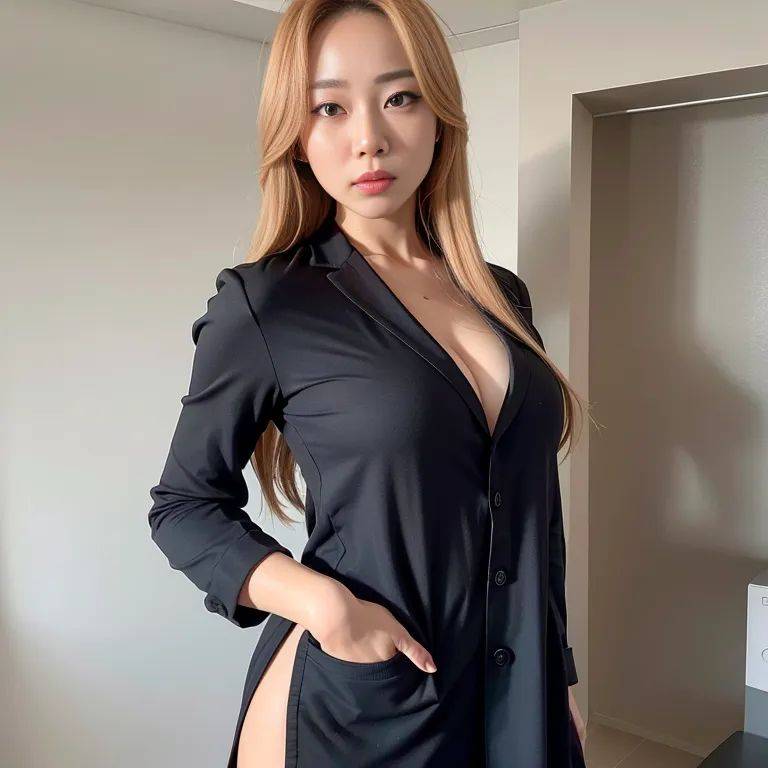 ,korean,kpop idol,woman,twenties,(RAW photo, best quality, masterpiece:1.1), (realistic, photo-realistic:1.2), ultra-detailed, ultra high res, physically-based rendering,long hair,messy hair,blonde hair,large - #main