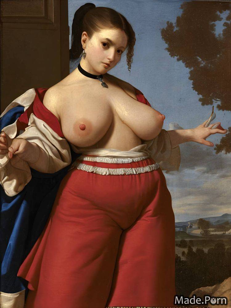 Choker seduction saggy tits goth lingerie daytime chubby AI porn - #main