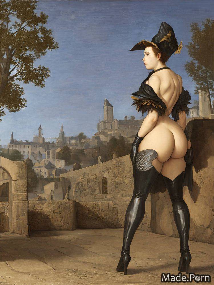 Woman fantasy armor standing castle thick big ass chainmail AI porn - #main