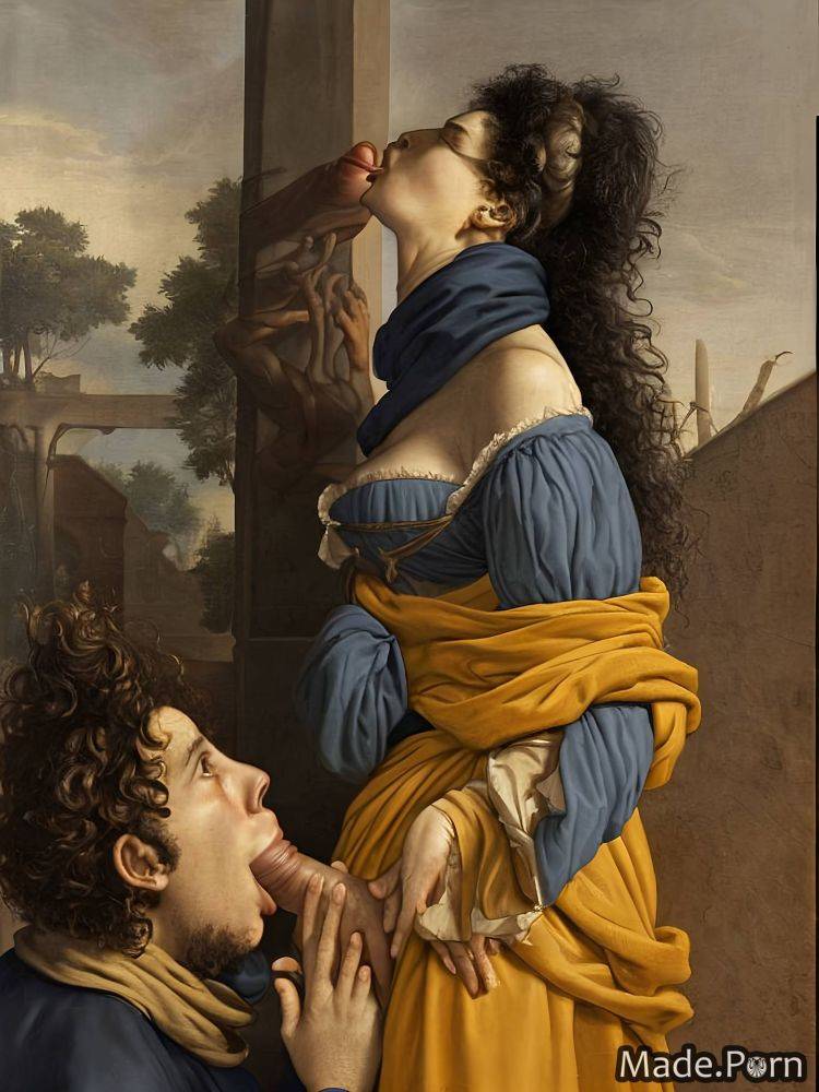 Goth big cock baroque scarf witch goblin woman AI porn - #main