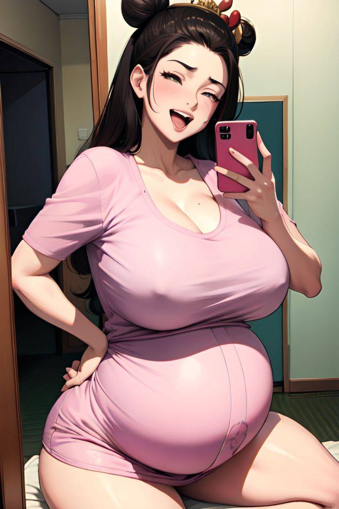 Anime Pregnant Huge Boobs 80s Age Laughing Face Brunette Slicked Hair Style Dark Skin Mirror Selfie Hospital Front View Straddling Geisha 3688609827327259905 - AI Hentai - #main