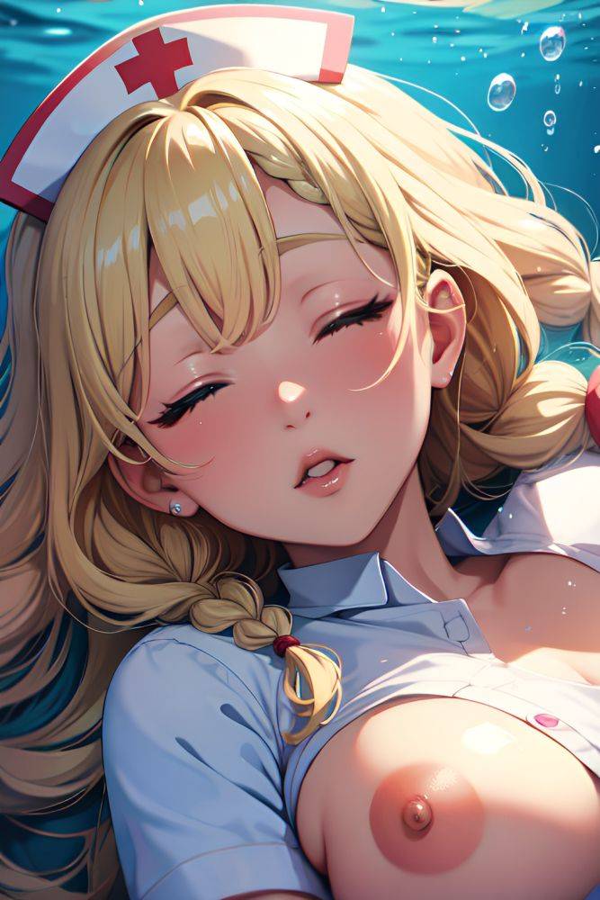 Anime Chubby Small Tits 40s Age Ahegao Face Blonde Braided Hair Style Dark Skin Vintage Underwater Close Up View Sleeping Nurse 3688768311622366710 - AI Hentai - #main