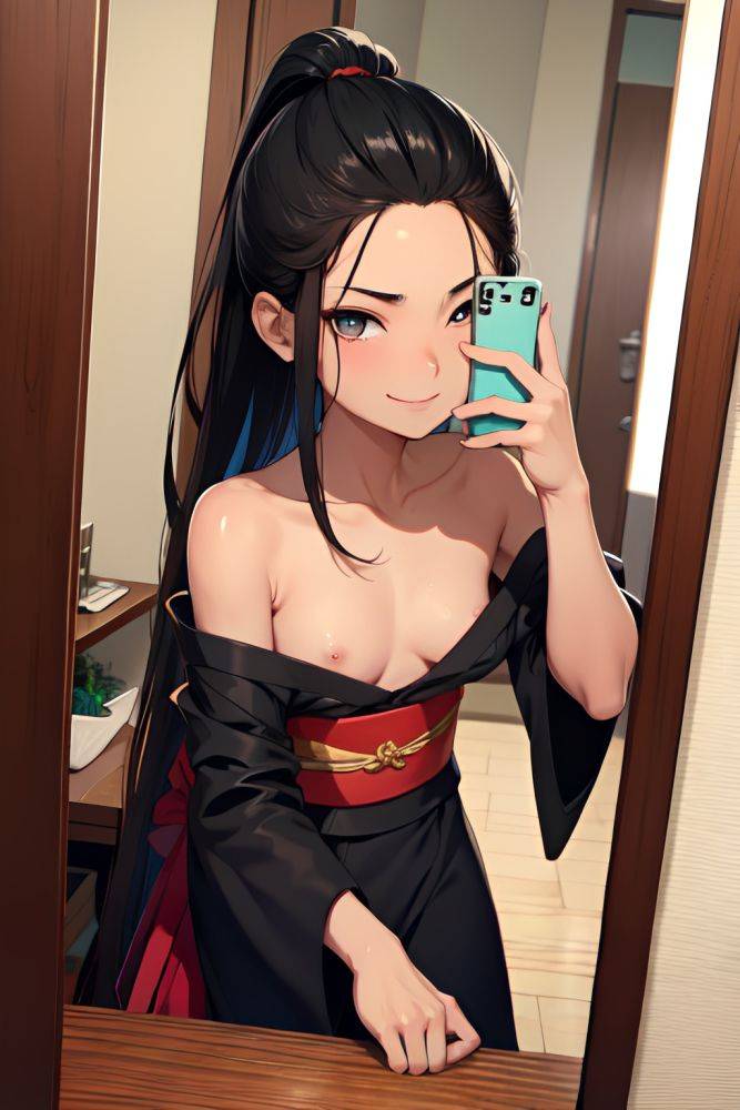 Anime Skinny Small Tits 18 Age Happy Face Black Hair Slicked Hair Style Dark Skin Mirror Selfie Oasis Close Up View Massage Kimono 3689062089983052612 - AI Hentai - #main