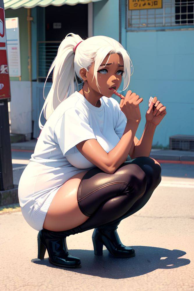 Anime Pregnant Small Tits 80s Age Orgasm Face White Hair Ponytail Hair Style Dark Skin Film Photo Street Side View Squatting Stockings 3689127803138413639 - AI Hentai - #main