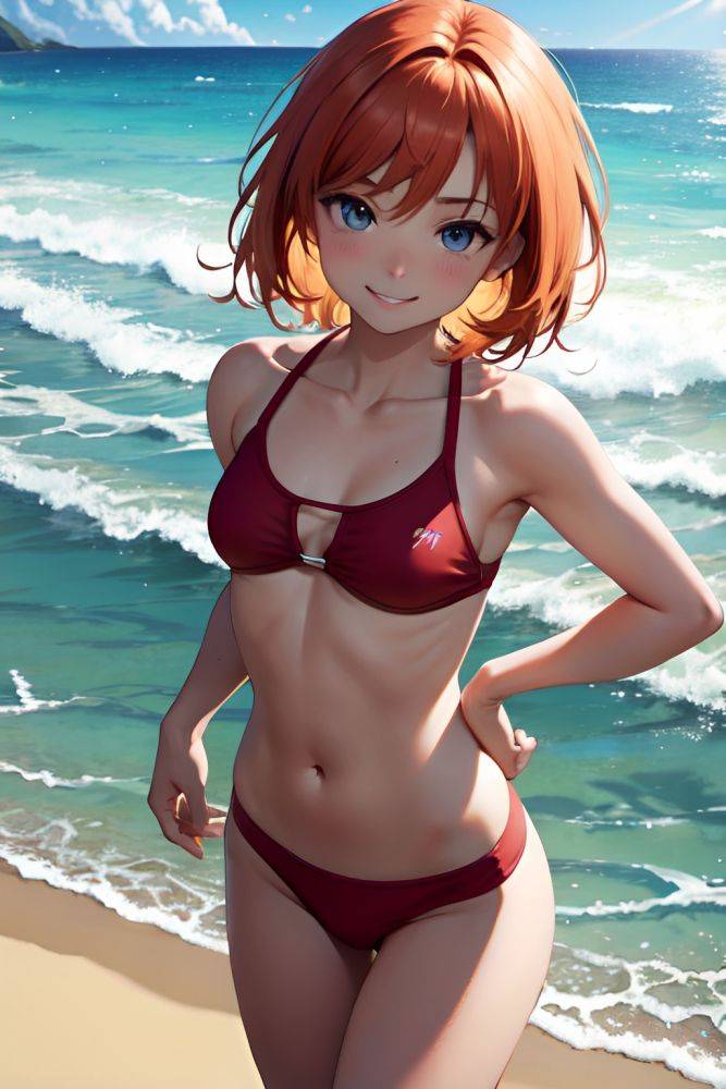 Anime Skinny Small Tits 18 Age Happy Face Ginger Pixie Hair Style Dark Skin Soft + Warm Beach Close Up View Working Out Teacher 3696039263256357192 - AI Hentai - #main