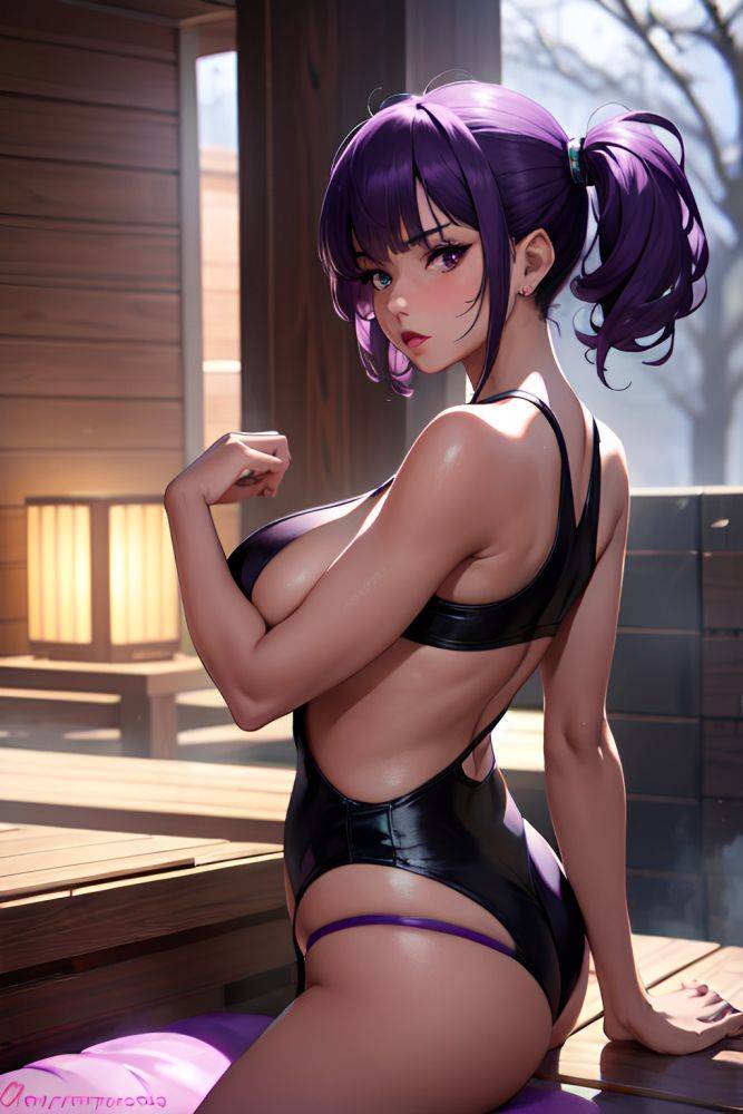 Anime Skinny Huge Boobs 50s Age Pouting Lips Face Purple Hair Bangs Hair Style Dark Skin Cyberpunk Sauna Side View Jumping Schoolgirl 3696128169080014638 - AI Hentai - #main