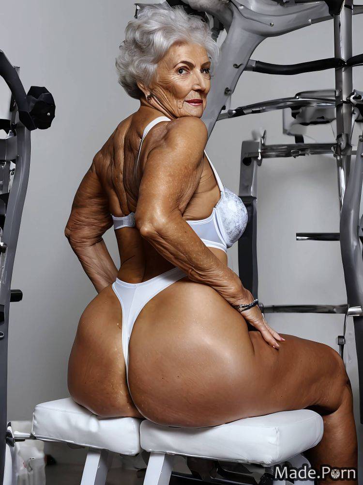 Made sitting woman bimbo slutty white hair huge boobs AI porn - #main