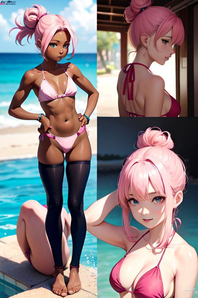 Anime Skinny Small Tits 80s Age Seductive Face Pink Hair Hair Bun Hair Style Dark Skin Film Photo Restaurant Back View Spreading Legs Bikini 3696271190539792214 - AI Hentai - #main