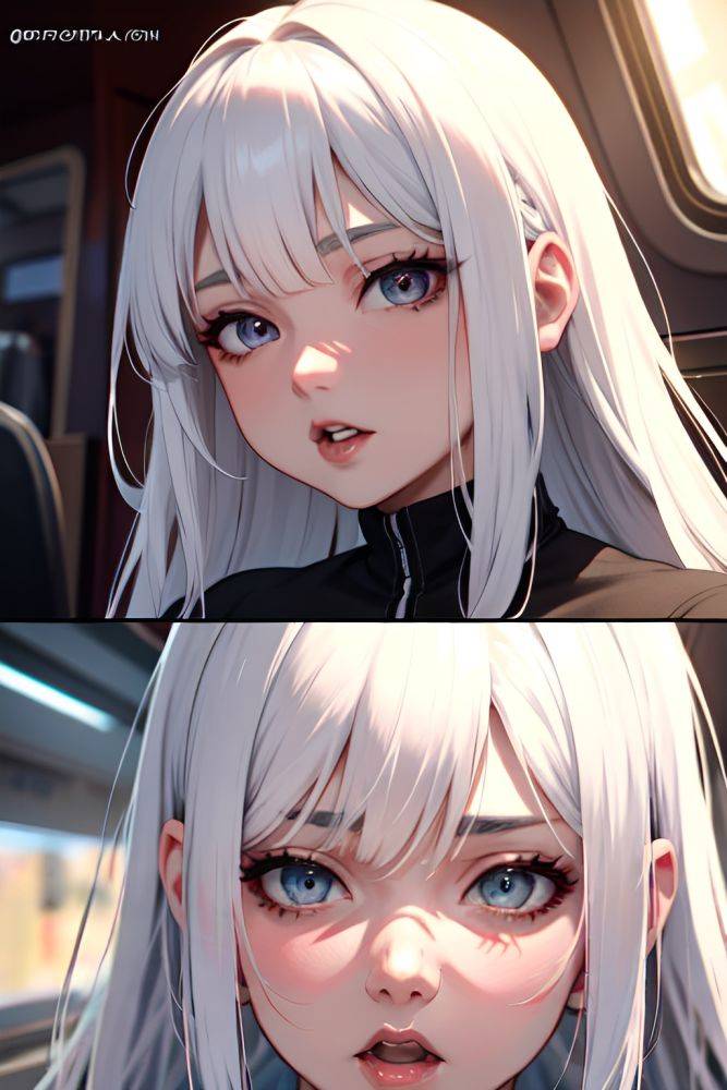 Anime Muscular Small Tits 40s Age Orgasm Face White Hair Bangs Hair Style Light Skin Film Photo Train Close Up View Gaming Goth 3696595890069752087 - AI Hentai - #main