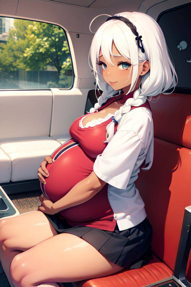 Anime Pregnant Small Tits 70s Age Happy Face White Hair Braided Hair Style Dark Skin Skin Detail (beta) Couch Side View Cooking Mini Skirt 3696789164705436381 - AI Hentai - #main