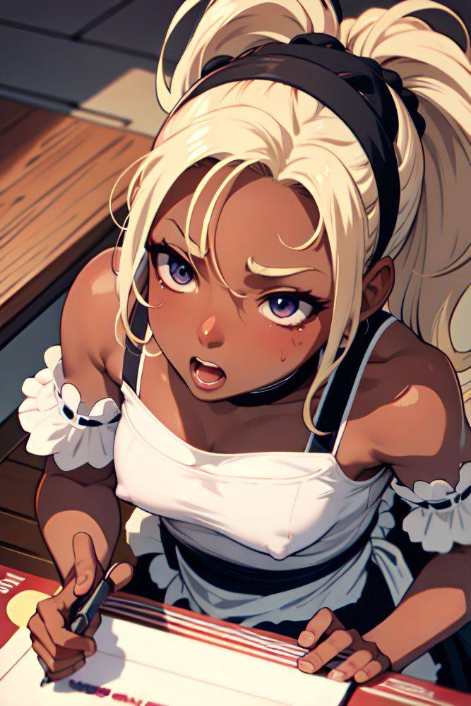 Anime Muscular Small Tits 80s Age Ahegao Face Brunette Ponytail Hair Style Dark Skin Skin Detail (beta) Party Close Up View Gaming Maid 3696924456022476275 - AI Hentai - #main