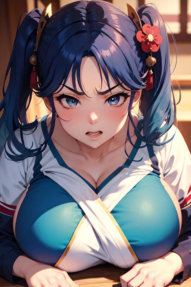 Anime Chubby Huge Boobs 50s Age Angry Face Blue Hair Pigtails Hair Style Dark Skin Warm Anime Bar Close Up View Cumshot Geisha 3697825111762763309 - AI Hentai - #main