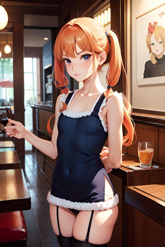 Anime Skinny Small Tits 70s Age Serious Face Ginger Pigtails Hair Style Light Skin Soft + Warm Restaurant Front View Bathing Stockings 3697983595624185336 - AI Hentai - #main