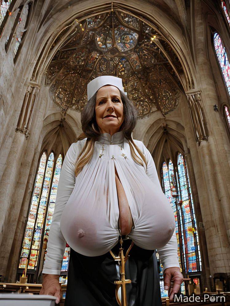 Church ssbbw thick thighs big hips 70 nun made AI porn - #main