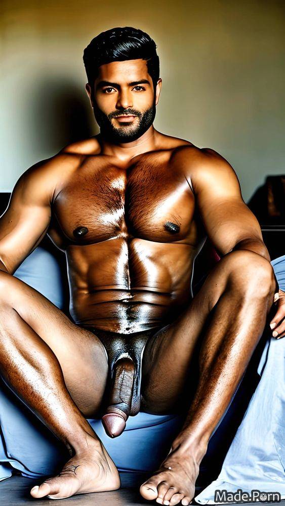 Muscular sweat cumshot spreading legs big cock tattoos big balls AI porn - #main