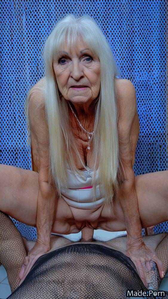 Long hair saggy tits photo 90 white hair woman looking at viewer AI porn - #main