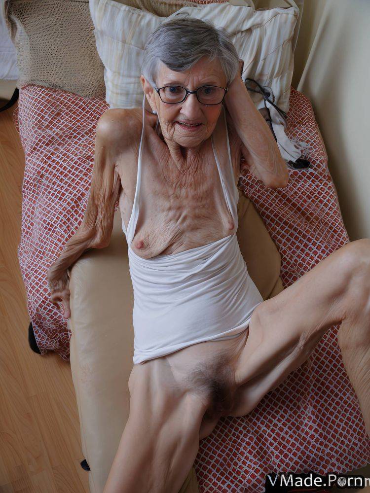 90 long hair saggy tits tank top small tits vintage glasses AI porn - #main